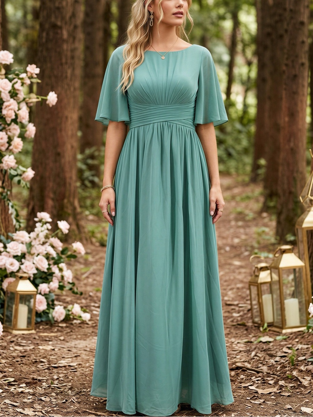 The Enchanted Forest Chiffon Gown